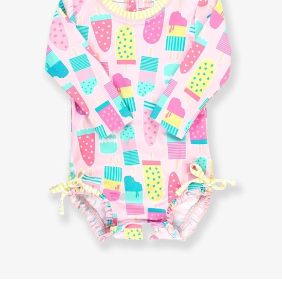Ruffle butts - Colorful Ice Pop Print Bathing suit - Picture 1 of 4